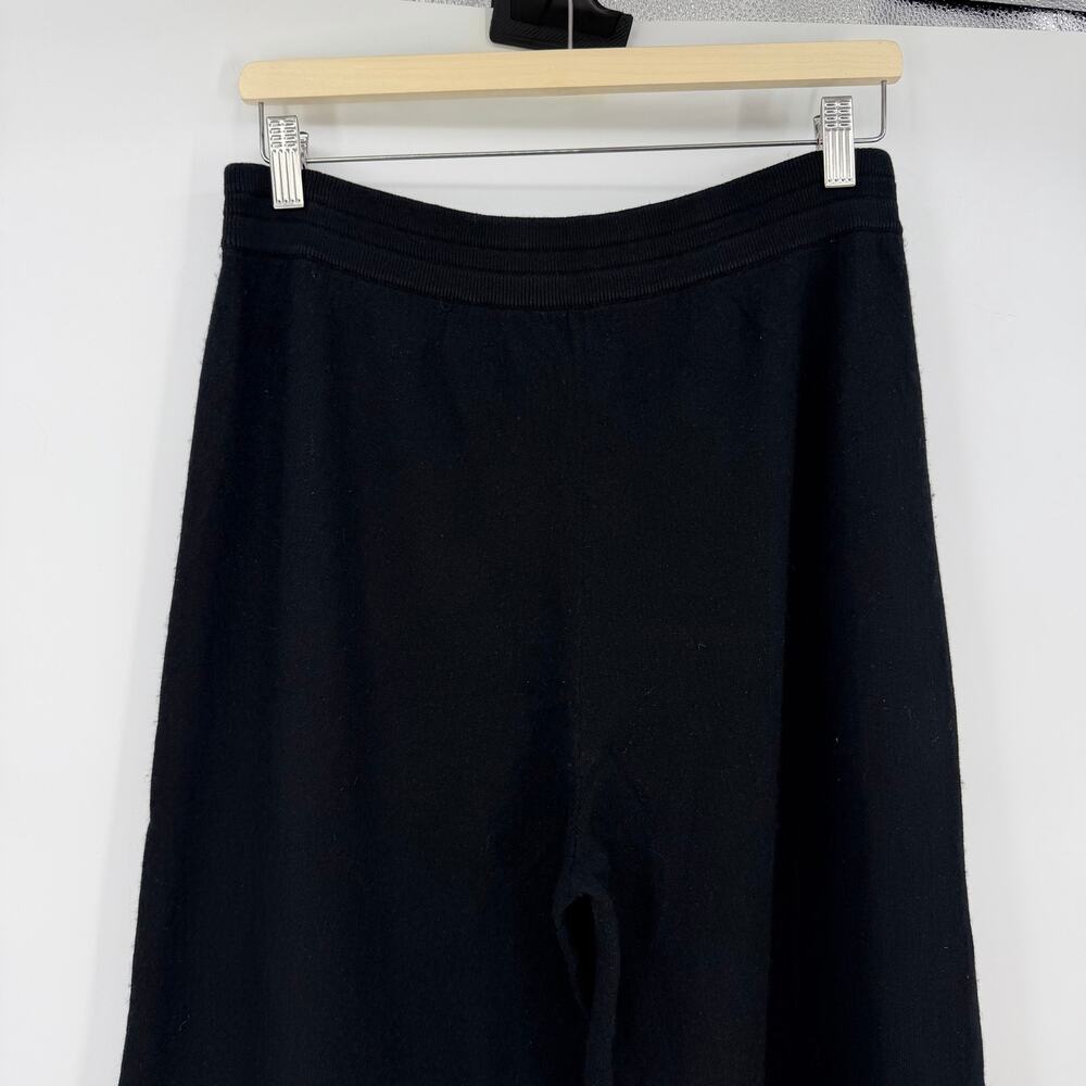 Naked Cashmere | Josie Wide Leg Pants in Black Cotton Cashmere Blend L - Picture 9 of 13